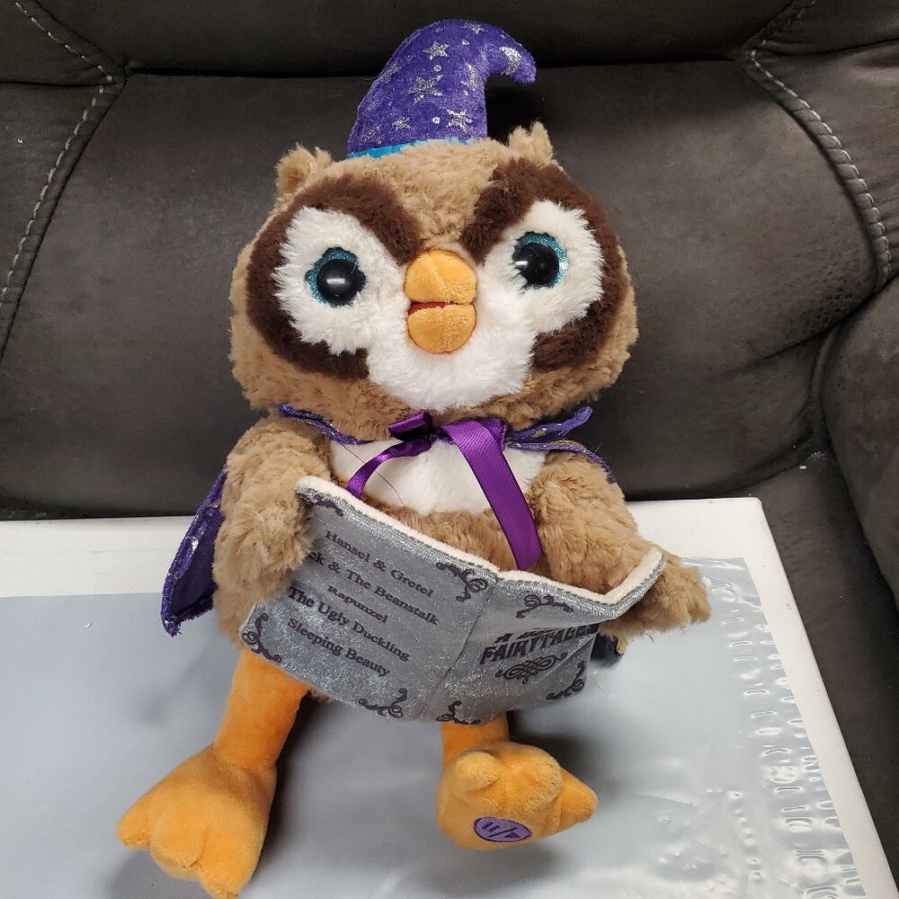 Plush Animatronic Cuddle Barn Octavius The Storytelling Owl Stuffed Animal 15"
